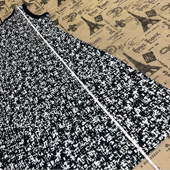Rafaella NWOT! Black/White Print Tie Neck Sleeveless Dress Size S - Picture 13 of 14